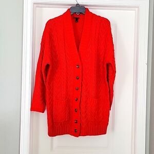 Torrid Red Heart Cable Knit Cardigan sz 1X